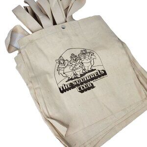 Vintage 70s The Squirrel Club Tuffy Filbert Sally Canvas Tote Bag